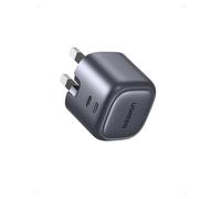 UGREEN USB C Charger 45W Nexode GaN Dual Ports Plug Support PD 3.0/PPS Compatible with iPhone 17/16/15 Pro Max/15 Pro/15/14/13 Series, Galaxy S25/S24, iPad Air/Mini, Pixel 9, Steam Deck