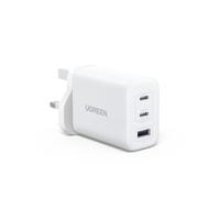 UGREEN USB C Charger 65W GaN Fast Charger 3-Port PD Charger UK Plug Compact Travel Adapter Compatible with MacBook Pro/Air, iPad Pro/Air, iPhone 17 Pro/Air/17/16, Galaxy S25/S24, Pixel, etc (White)