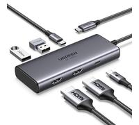 UGREEN Docking Station, Revodok 206 USB C Hub (6-in-1) with Dual 4K@60Hz, Single 8K@30Hz, 100W Power Delivery, 3x 5Gbps USB Data Ports, USB-C Dock for Thinkpad, HP, Dell Laptops and More