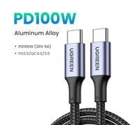 Ugreen USB C Fast Charger Cable Braided 100W 3A Charging 0.25m 0.5m 1m 1.5m 2m