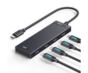 UGREEN USB C Hub, 10Gbps 4 in 1 Type C Splitter with 4 USB C 3.2 Gen 2 Data Ports for PC, Laptops, MacBook Air, iMac, iPad mini, iPhone 17/16/15 Pro Max, Surface, and More (0.3M)