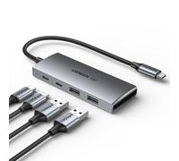 UGREEN USB C Hub 10Gbps, 4 Ports Aluminum USB 3.2 Splitter with 2 USB-C and 2 USB-A Data Ports, Type-C Multiport Adapter for Thunderbolt MacBook M1/M2, iPad Pro, XPS, Galaxy S22, Iphone 15, and more