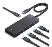 UGREEN USB C Hub 10Gbps, USB C Splitter 30CM Cable with 4*USB-C Port, USB C Adapter With 100W PD, Plug and Play, for PC/Tablet, Windows/macOS/Android/Linux, iPhone 15/16/17, etc.