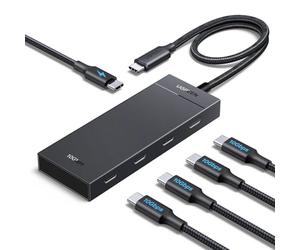 UGREEN USB C Hub 10Gbps, USB C Splitter 30CM Cable with 4*USB-C Port, USB C Adapter With 100W PD, Plug and Play, for PC/Tablet, Windows/macOS/Android/Linux, iPhone 15/16/17, etc.