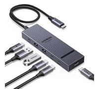 UGREEN USB C Hub, 4K@60Hz USB-C Display, 6-in-1 with 4x 10Gbps USB-A/C Data Ports, 100W PD, 30cm Cable, Aluminum Compact USB Hub for MacBook, HP, Dell Laptops, Steam Deck, iPad Pro and AR Glasses