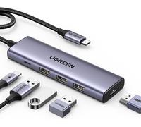 UGREEN USB C Hub, 5-in-1 USB-C to HDMI Adapter with 4K HDMI, 100W PD, 3x 5Gbps