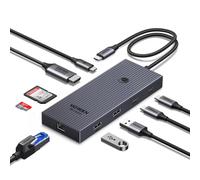 UGREEN USB C Hub Ethernet, Revodok Pro 9-in-1 Adapter with 4K@60Hz HDMI, 1000Mbps RJ45, 100W PD Charging, 2 Type C 3.2&USB A 3.2&3.0 Data Ports, SD/TF Card Reader Compatible with MacBook, iPad, iPhone
