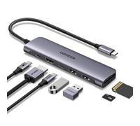 UGREEN USB C Hub, 7-in-1 Revodok USB Hub for Laptops, 4K HDMI to USB-C, 100W PD, microSD SD Card Reader, 3x USB-A/C Ports, Compact Aluminum Multiport Adapter for MacBook Neo/Air/Pro, HP, Dell, iPad