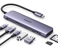 UGREEN USB C Hub, Revodok Multiport Adapter (7-in-1), USB-C to HDMI Splitter wit