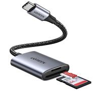 SD Card Reader, Aluminum USB C to Micro SD/SD Card Adapter, Thunderbolt 3 for TF/UHS-I/SDXC/SDHC/MMC Card, Compatible with iPhone 15/Pro Max/Pro, iPad