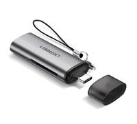 UGREEN USB C SD Card Reader, 5Gbps Type C OTG Memory Card Adapter with Keychain Cap for Macbook, Samsung etc, Read on 2 Cards Simultaneously for UHS-I,Micro SD,SD,SDXC,SDHC,Micro SDXC,Micro SDHC,MMC