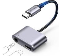 UGREEN USB C to 3.5mm Jack and Charger Adapter DAC PD 60W Fast Charge Type C Aux Headphone Splitter Compatible with Galaxy S24 S23 Ultra S22 S21 S20 FE iPad Pro 12.9 iPad Air 5 4 Mini 6 Pixel 5 4 XL