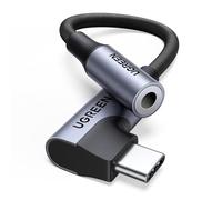 UGREEN USB C to 3.5mm Jack Angled DAC Hi-Fi Stereo USB C to Aux Headphone Adapter Compatible with Galaxy S25 Ultra S24 A17 A55 A56 iPhone 17 Pro Max/16/15 2025 iPad Air/Pro 11''/13'' Pixel 10/9/7 Pro