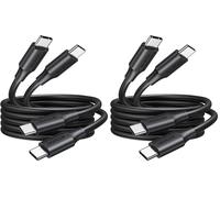 UGREEN USB C to C Charger Cable 100W 4 Pack Fast Charge Compatible with iPhone Air/17/16 Pro Max, Macbook Pro M3/Air, iPad Pro 2022/Air 5, Galaxy S25/S24 Ultra, Pixel 9, 1M