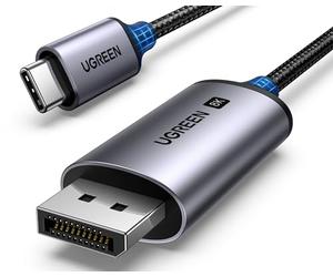 UGREEN USB C to DisplayPort Cable 8K@60Hz 4K@240/120Hz 2K@360Hz Type C Thunderbolt 5/4/3 DP 1.4 HDR Free-Sync Compatible for MacBook Pro M5 M4,Mac Air/Mini, iMac,iPad,XPS,iPhone 17,Galaxy Tab S10(1M)
