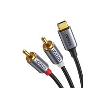UGREEN USB C to RCA Cable 1.5M Type C Phono Red White Audio DAC Lead Compatible with iPhone 15 Pro Max iPad Pro/Mini 6/Air Galaxy S24 S23 Ultra S22 S21 S20 FE Note 20 Tab S7 Pixel 8 Speaker Turntable