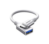 UGREEN USB C to USB Adaptor,10Gbps Aluminum USB C Adapter OTG Cable,Type C Male to USB 3.2 Female Transfer Compatible with MacBook/iPad Air/Pro 2022 Galaxy S22 Dell XPS and more Type C Devices(Silver)