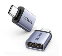 UGREEN USB C to USB Adaptor, 10Gbps OTG Aluminum USB C Male to USB 3.2 Female Adapter, 2 Pack Thunderbolt 4/3 Converter Compatible with iPhone15/16, MacBook Pro/Air22/23, iPad Pro/Mini and More(Gray)
