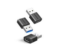 UGREEN USB C to USB Adaptor,Car Fast Charging Adapter,3 Pack 10Gbps Date Tansfer Type C Female to USB 3.0 Male Converter Compatible with iPhone 16/15, iPad Air/Mini, Apple Watch,Samsung Galaxy S24