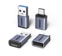 UGREEN USB C to USB Adaptor & USB to USB C Adapter, 4 Packs 10Gbps OTG Aluminum USB 3.0 to USB 3.2 Adapter, Thunderbolt 4/3 Converter Compatible with iPhone15/16, MacBook Pro/Air22/23, iPad Pro/Mini
