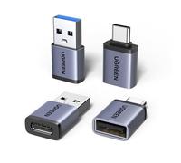 UGREEN USB C to USB Adaptor & USB to USB C Adapter, 4 Packs 10Gbps OTG Aluminum USB 3.0 to USB 3.2 Adapter, Thunderbolt 4/3 Converter Compatible with iPhone15/16, MacBook Pro/Air22/23, iPad Pro/Mini