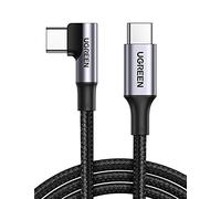 UGREEN USB C to USB C Cable Right Angle 100W USB C Fast Charging Compatible with MacBook Pro/Air, iPad Pro 2025, iPhone Air/17/16 Pro Max, Galaxy S25/S24 Ultra, Pixel 9 Pro, HP Dell XPS (0.5M)