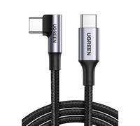 UGREEN USB C to USB C Cable Right Angle 100W USB C Fast Charging Compatible with MacBook Pro/Air, iPad Pro 2025, iPhone Air/17/16 Pro Max, Galaxy S25/S24 Ultra, Pixel 9 Pro, HP Dell XPS (0.5M)