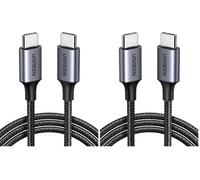 UGREEN USB C to USB-C Charger Cable 60W Type C to C Lead Fast Charging Compatible With iPhone Air/17/16 Pro Max, Galaxy S25 Ultra, Pixel 9, iPad Pro 2024/Air 5, MacBook Pro (2M) (Pack of 2)