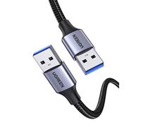 UGREEN USB Cable, USB 3.0 A to A Data Cable Braided, 5Gbps High Speed Transfer USB Cable, Compatible with External Hard Drive/Laptop Cooling Pad/Docking Station/PC/TV/DVD/Printer/Camera(0.5M)