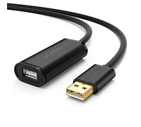 UGREEN USB Extension Cable, USB 2.0 Active Repeater USB Male to Female Lead With Signal Amplification Active Cord for Printers, Keyboards,Game Console,Loudspeaker,WiFi Antenna,Scanner,Headsets (10M)