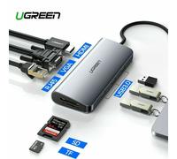 UGREEN USB HUB 10 in 1 3 Type C Adapter Dock 3 USB 3.0 Port 4K HDMI 1080MFS