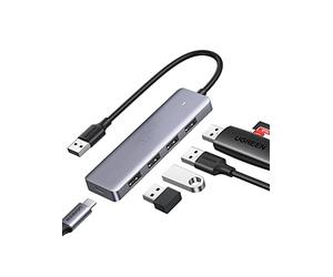 UGREEN USB HUB 3.0, USB Splitter 5-in-1, USB Extender with 5V/2.4A PD