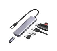 UGREEN USB HUB 3.0, USB Splitter 5-in-1, USB Extender with 5V/2.4A PD, 5Gbps Data Transfer, Slim Multiport Adapter for Laptop/PC/Mouse/Keyboard/Harddisk/Printer, Compatible with Windows/Linux, etc.
