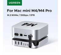 UGREEN USB HUB Docking Station for Mac Mini M4 M4 Pro M.2 NVMe SSD 8TB Max 10Gbps USB-A&C Ports SD&TF 170MB/s USB Splitter Dock 11-in-1