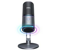 UGREEN USB Microphone 24bit/96KHz RGB Gaming Mic Cardioid Condenser PC Microphone Noise Reduction for Podcasting, Streaming, Recording with Quick Mute, Gain Knob for PS4/PS5/Mac/Laptop