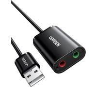 UGREEN USB Sound Card, USB to 3.5mm Headphone Jack Adapter DAC External Sound to