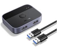 UGREEN USB Switch, USB 3.0 Switcher 2 In 2 Out 2 Computers Share 2 USB for Keyb
