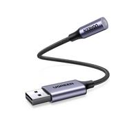 UGREEN USB to 3.5mm Jack Audio Adapter External Sound Card USB Aux TRRS Headphone Microphone DAC Converter Compatible with PC Laptop PS5 PS4 Switch Raspberry Pi 400 Mac Windows Linux Headset Earphone
