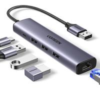 UGREEN USB to Ethernet Adapter, 5 in 1 USB Hub with Ethernet, Plug and Play