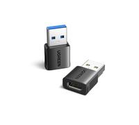 UGREEN USB to USB C Adapter 10Gbps 2 Pack for iPhone, iPad, MacBook, Galaxy | Supports fast charging, 10Gbps Data Transfer for iPhone 18/17 Pro Max/17e, iPad Air/Mini, Apple Watch, Samsung Galaxy S26 S25