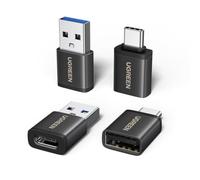 UGREEN USB to USB C Adapter & USB C to USB Adaptor 10Gbps for iPhone, iPad USB 3.2 OTG Aluminum Adapter, Thunderbolt 5/4 Converter Compatible with iPhone17 Pro Max, MacBook Pro/Air, iPad Pro, Black