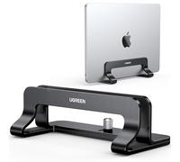 UGREEN Vertical Laptop Stand for Desk Adjustable Laptop Holder Dock Aluminum Desktop Stand, Compatible with MacBook Air Pro, Microsoft Surface(Black)
