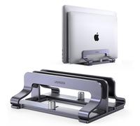 UGREEN Vertical Laptop Stand for Desk Dual Slot Laptop Holder Adjustable Dock Aluminum Desktop Stand Compatible with MacBook Air Pro, Microsoft Surface Laptop 4, LG Gram 17