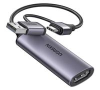 UGREEN Video Capture Card HDMI to USB C 1080P 60FPS Capture | 4K Input Audio Game Recording Streaming Device Compatible with Switch PS5 Xbox DSLR iPad PC Laptop Phone Quest 3 TV Box