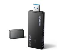 UGREEN Wifi Dongle, AX1800 WiFi 6 Adapter Dual Band 5GHz/2.4GHz for PC | USB 3.0, 5dBi Dual Antennas, Built-in Driver, WPA3 Security, MU-MIMO, Low Latency, Supports Windows 11/10