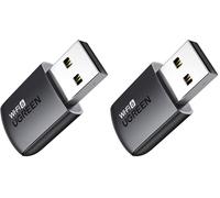 UGREEN Wifi Dongle, AX900 WiFi 6 Adapter USB Wireless Dual Band 5GHz/2.4GHz Network Wifi Adapter for PC/Laptop, Change wired connection into Hotspot,Supports Windows 10/11 (Pack of 2)