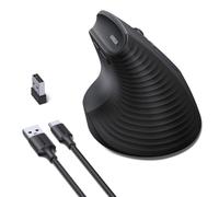 UGREEN Wireless Ergonomic Mouse, Rechargeable Bluetooth &USB Computer Mouse