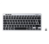 UGREEN Wireless Keyboard, Bluetooth 5.3&2.4GHz Dual Mode with UK Layout, Mini Keyboard for iPad/PC/Tablet, 500-Day Battery, Connect 3 Devices, Ergonomic and Silent, for Windows/Android/MacOS