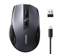 UGREEN Wireless Mouse, Bluetooth & 2.4GHz Silent Mouse, USB-C Rechargeable
