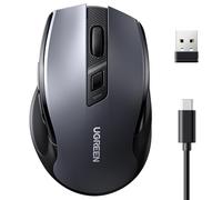 UGREEN Wireless Mouse, Bluetooth Mouse and 2.4GHz Computer Mouse, Fast-rechargeable and Long Battery Life, Ergonomic and Silent, 5-Level DPI, 6 Buttons, for PC/Tablet, Windows/MacOS/Android, etc.